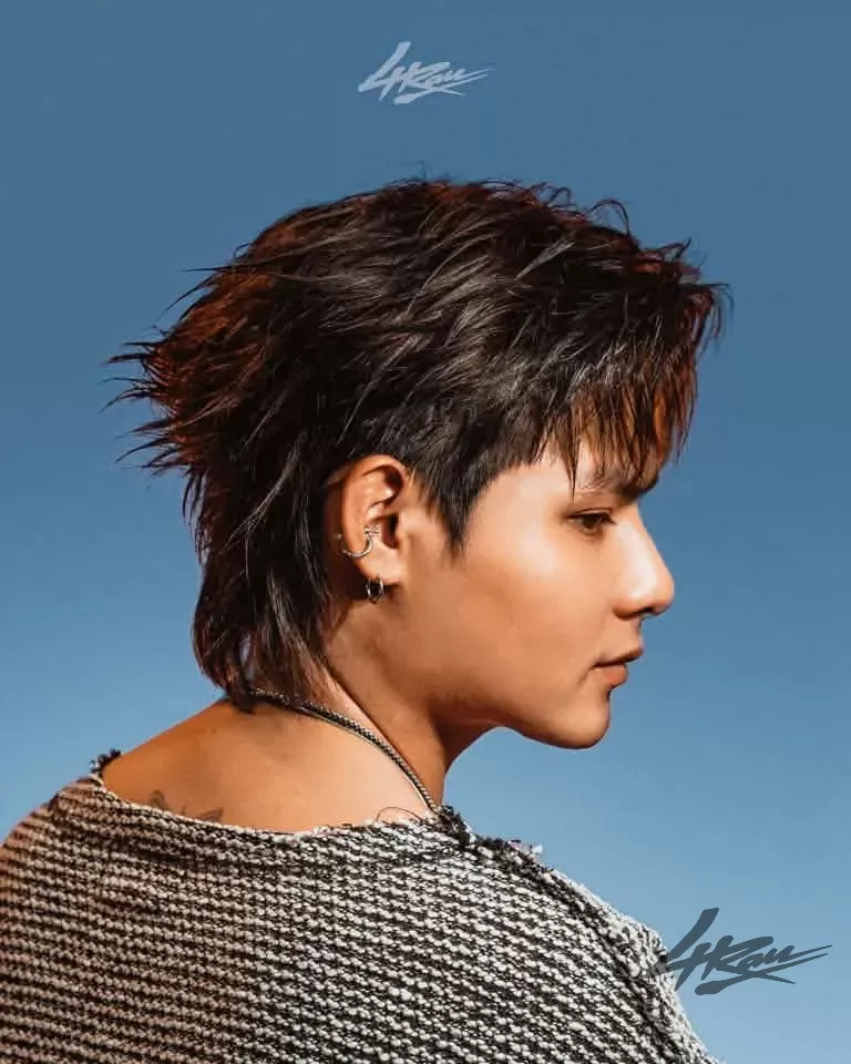 Mullet Middle Part - mẫu 4