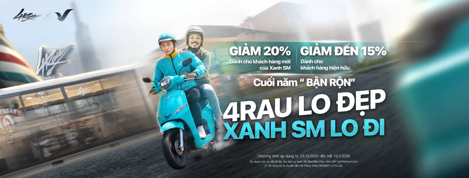 [4RAU × Xanh SM] Đi Xanh – Đến 4RAU Nhanh