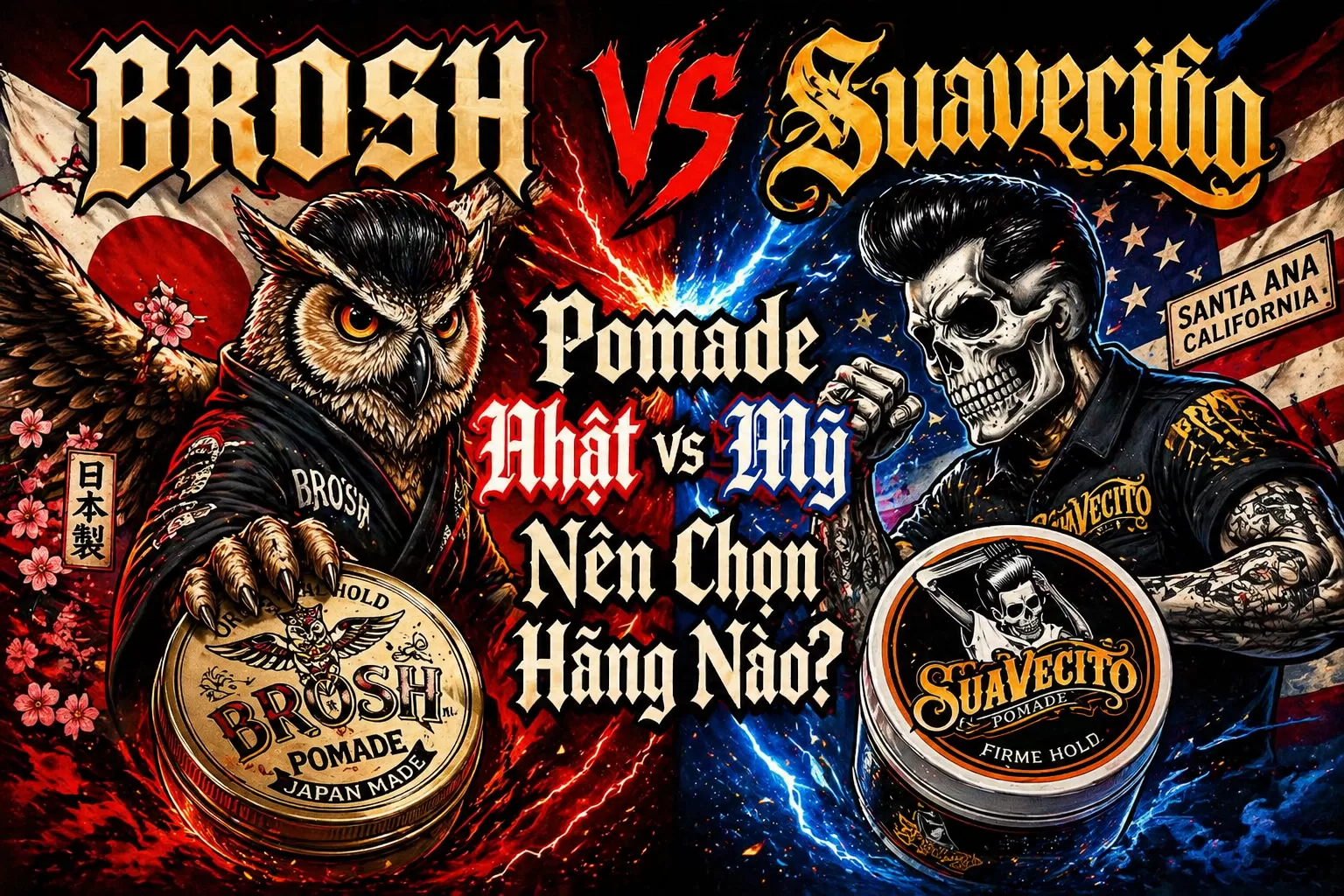 BROSH vs Suavecito: Pomade Nhật vs Mỹ Nên Chọn Hãng Nào?