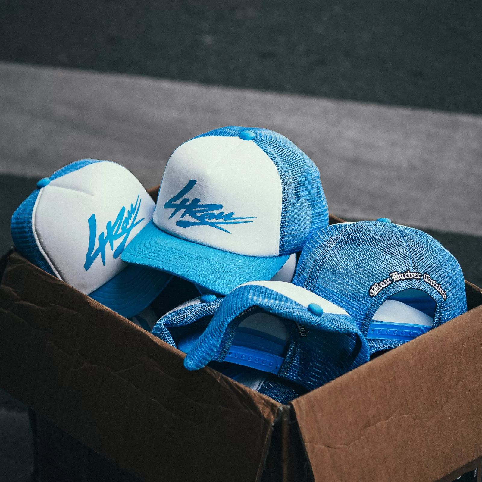 4RAU BABY BLUE TRUCKER HAT SS2 - 3