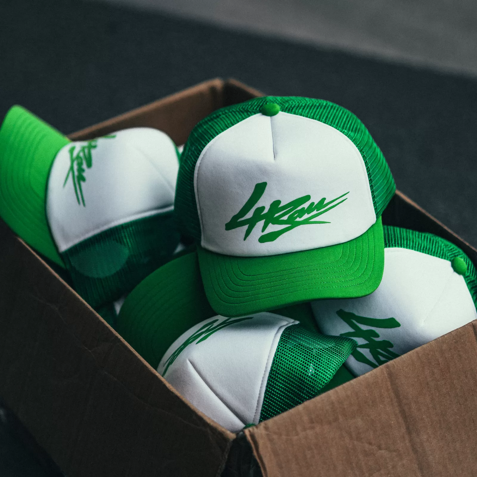 4RAU GREEN TRUCKER HAT SS2 - 4