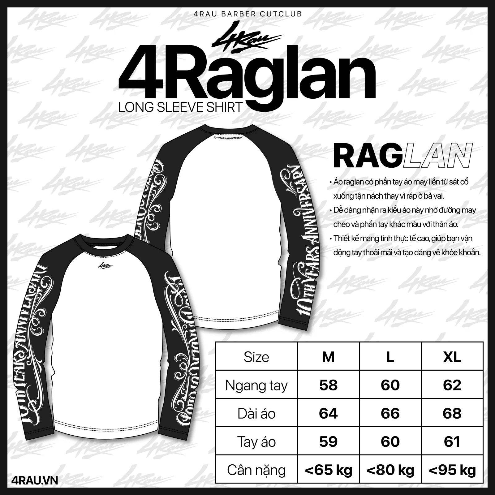 4RAU RAGLAN LONGTEE - BLACK - 10